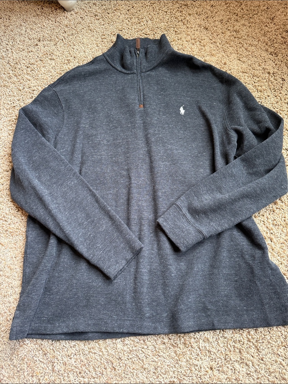 Polo by Ralph Lauren Charcoal Heather Quarter-Zip Pullover